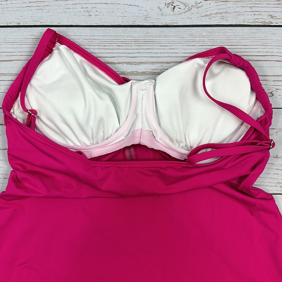 Lands End Pink Underwire Tankini Top, Sz 10L - Picture 4 of 6